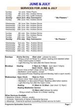 Church Service Roster