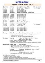 Church Roster - April/May 2026